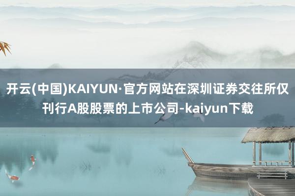 开云(中国)KAIYUN·官方网站在深圳证券交往所仅刊行A股股票的上市公司-kaiyun下载