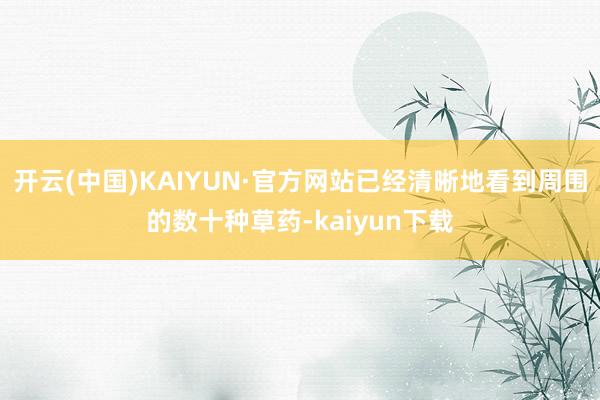 开云(中国)KAIYUN·官方网站已经清晰地看到周围的数十种草药-kaiyun下载