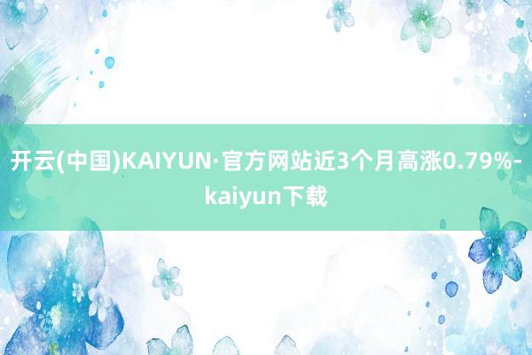 开云(中国)KAIYUN·官方网站近3个月高涨0.79%-kaiyun下载