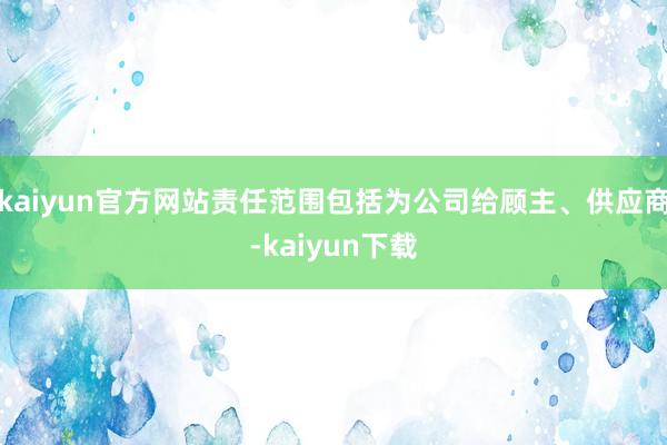 kaiyun官方网站责任范围包括为公司给顾主、供应商-kaiyun下载